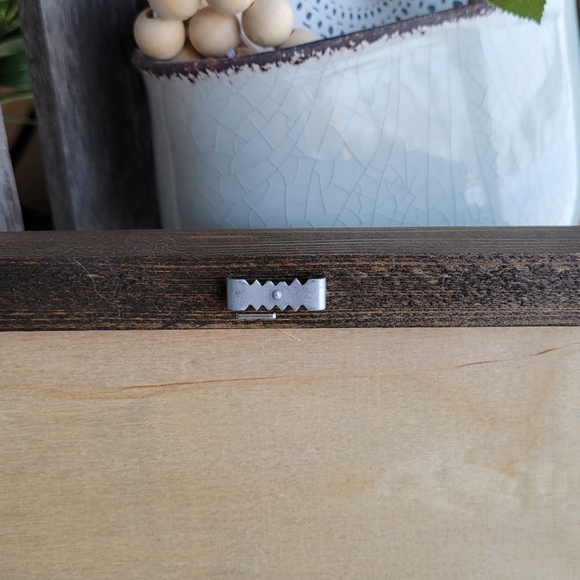 HELLO SPRING framed farmhouse wooden colorblock sage + white wall art - Picture 6 of 9